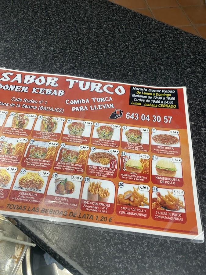 Kebab durum pizzeria halal el quintanejo